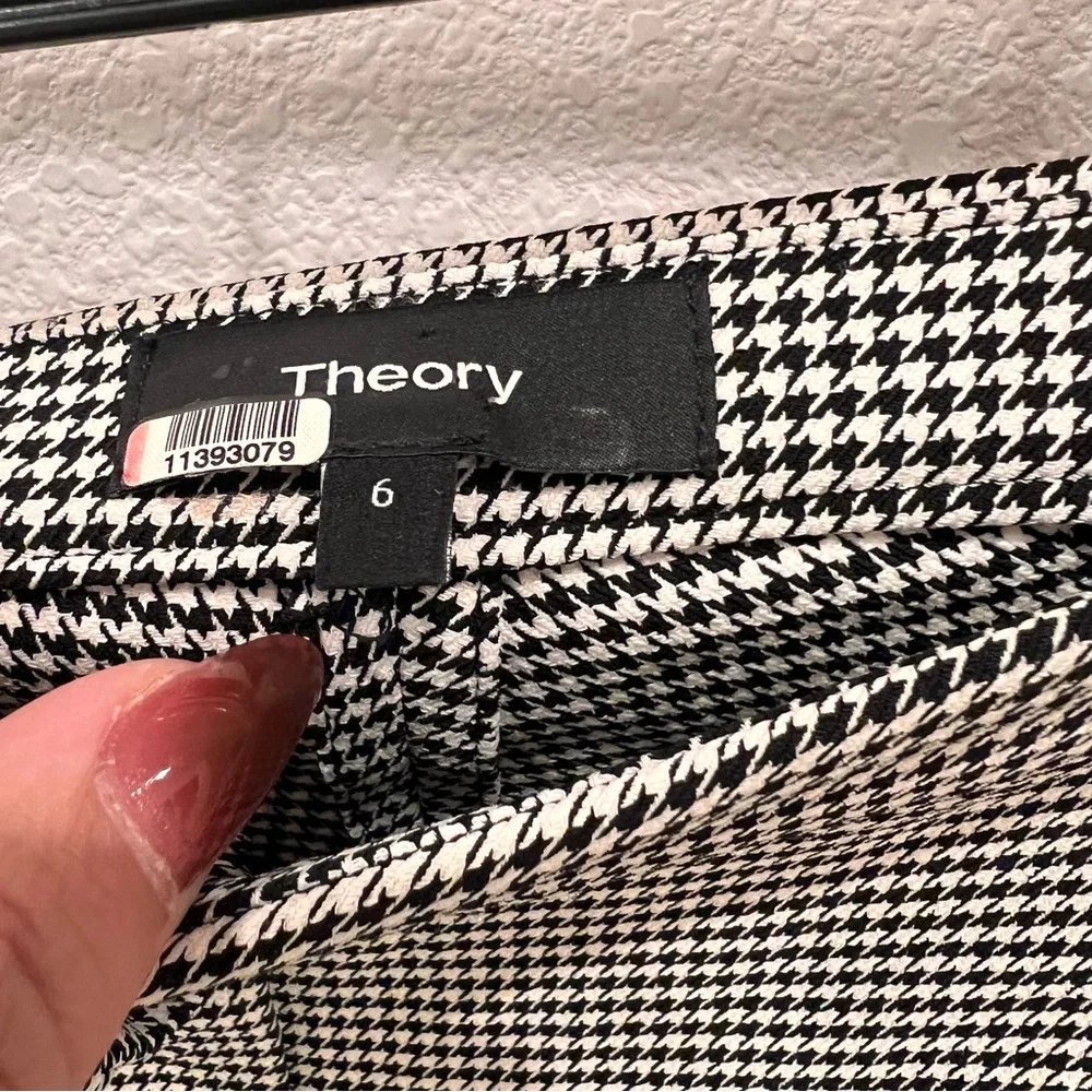 THEORY Houndstooth Classic Skinny Pants